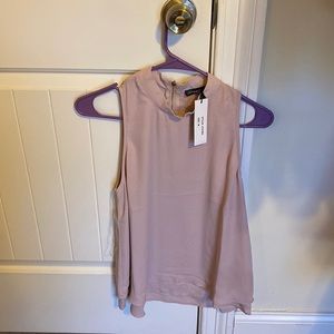Never worn! Chiffon material highneck, sleeveless top